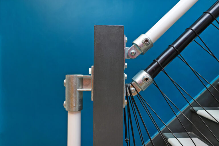 Staircase detail with blue wall — Kensal Green NW10