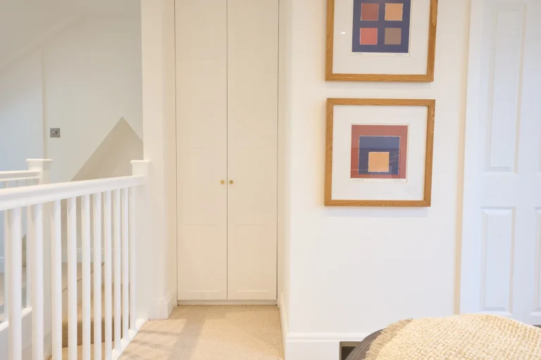 Hallway with abstract framed art — Chiswick W4