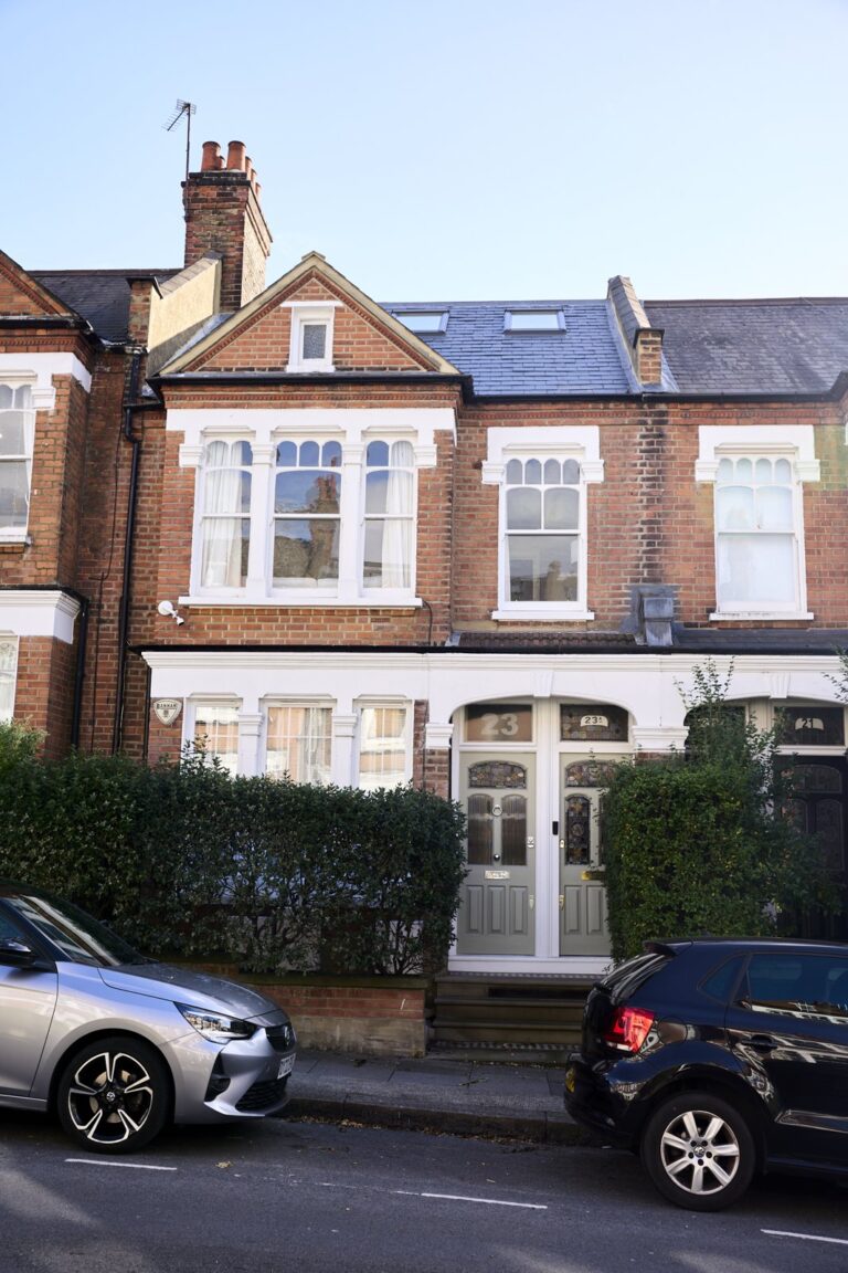 Front elevation of a brick terraced house — Clapham SW11