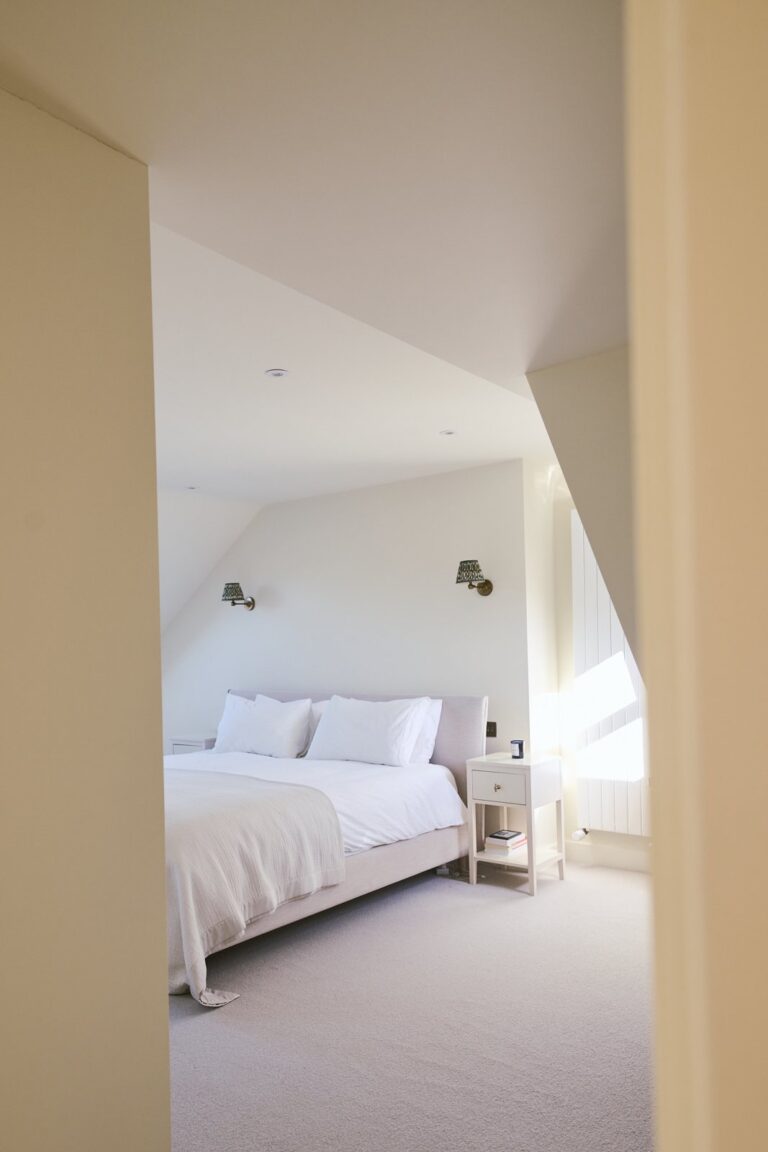 Doorway looking into a loft bedroom — Clapham SW11
